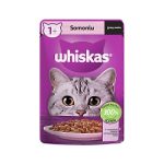 پوچ گربه بالغ طعم ماهی سالمون در سس برند ویسکاس (Whiskas) - وزن 85 گرم